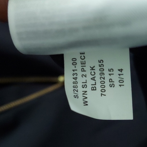 Banana Republic Black Attached Camisole Tiered Sleeveless Fluted Hem Dress Sz 14 - Picture 15 of 16